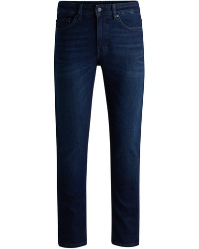BOSS Slim-fit Jeans Van Comfortabel Zuiver Blauw Stretchdenim