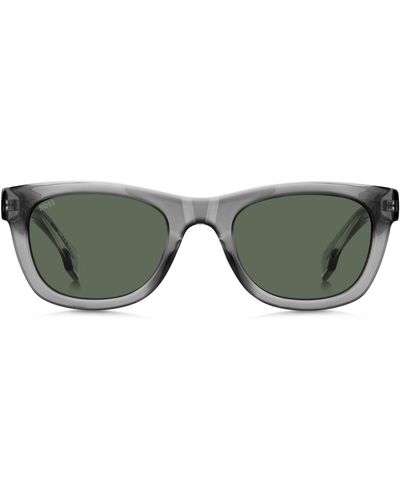 BOSS Sonnenbrille aus grauem Acetat mit 3D-Logo - Grün
