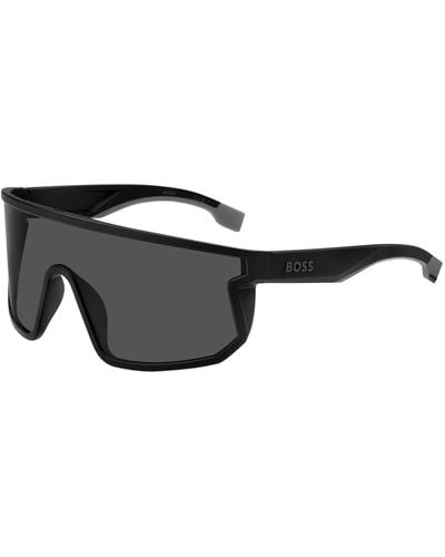 BOSS Black Mask-style Sunglasses With Branded Temples