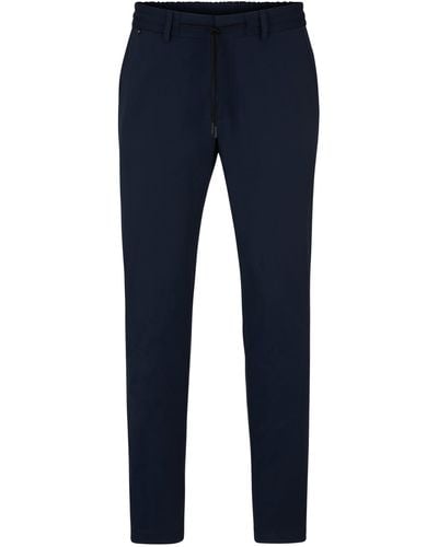 BOSS Slim-Fit Hose aus Performance-Stretch-Jersey - Blau