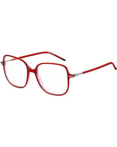 HUGO Red-acetate Optical Frames With Stainless-steel Temples - Multicolour