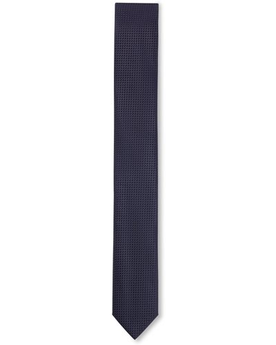 HUGO Krawatte aus Seide mit durchgehendem Jacquard-Muster - Blau