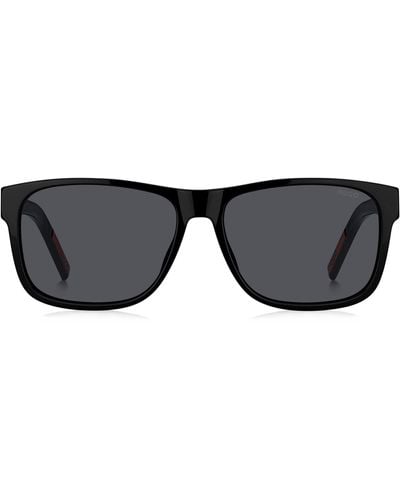 BOSS by HUGO BOSS Sonnenbrille aus schwarzem Acetat mit Logo-Bügeln