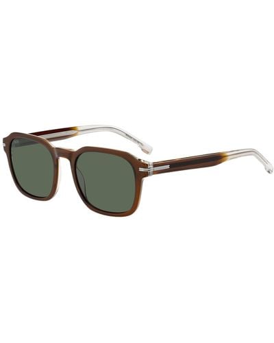 BOSS Brown-acetate Sunglasses With Gradient Effect