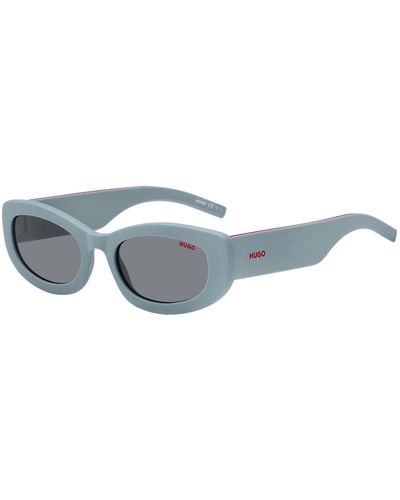 HUGO Blue Sunglasses With Branded Temples