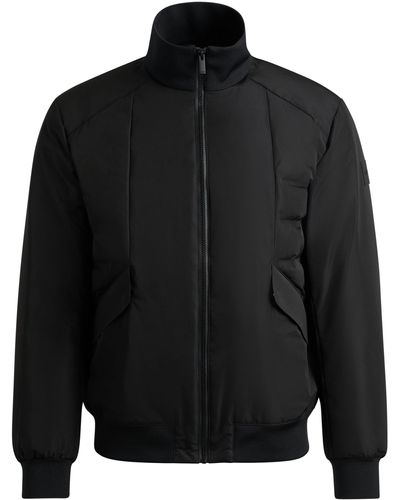 BOSS Regular-Fit Jacke mit leichter Füllung und wasserabweisendem Finish - Schwarz