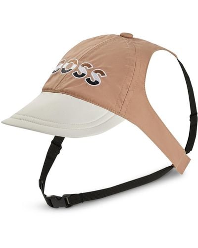 BOSS Dog Hat With Signature Details And Adjustable Band - White