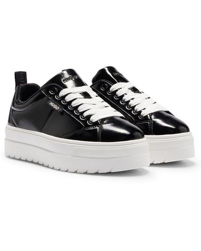 BOSS by HUGO BOSS Platform Trainers With Logo Details - Black