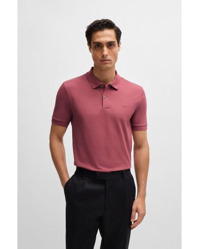 BOSS Pallas Cotton Polo Shirt With Embroidered Logo