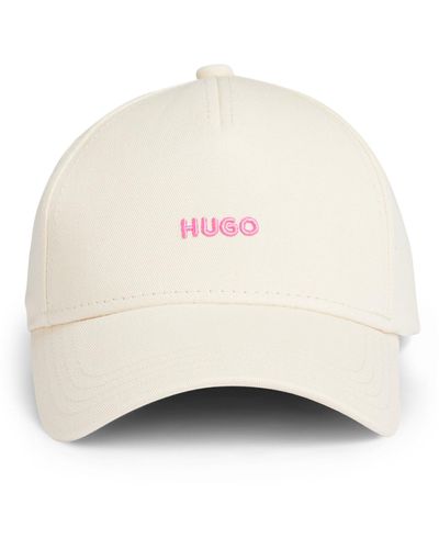 HUGO Cap aus Baumwoll-Twill mit Logo-Stickerei - Weiß