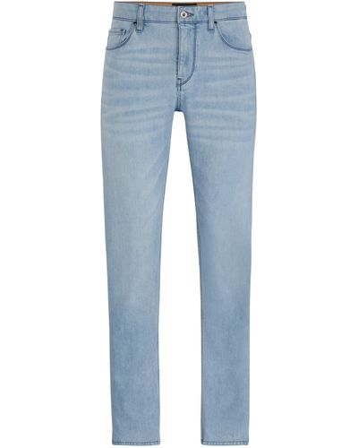 BOSS Blaue Slim-Fit Jeans aus italienischem Denim