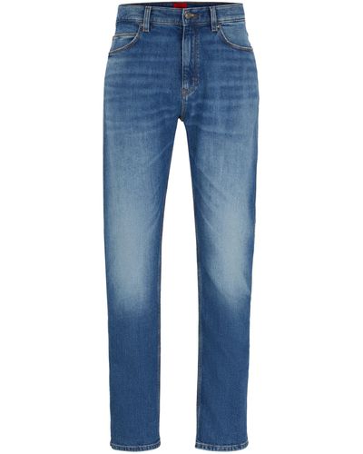 HUGO Slim-Fit Jeans aus blauem Stretch-Denim