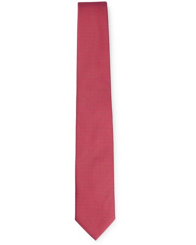 BOSS Cravate à motif jacquard à teneur en soie - Multicolore