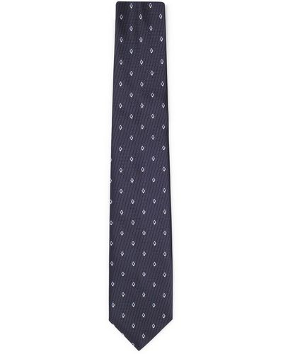 BOSS by HUGO BOSS Krawatte aus Seiden-Jacquard mit zeitgemäßem Muster - Blau