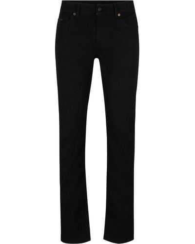 BOSS Slim-fit Jeans Van Comfortabel Zwart Stretchdenim