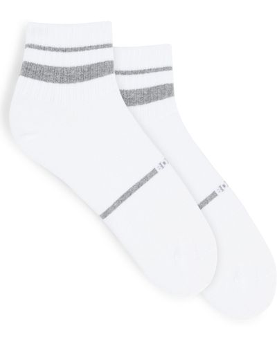 BOSS Two-pack Of Short-length Socks With Branding - White