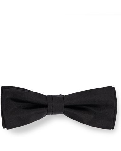 BOSS Italian-made Bow Tie In Silk Jacquard - Black