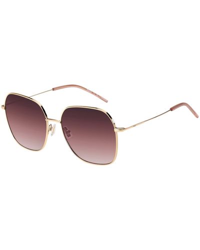BOSS Gold-tone Sunglasses With Pink Details Women's Eyewear - Multicolor