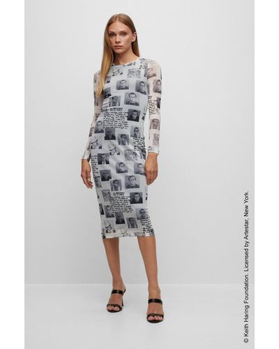 Grey BOSS by HUGO BOSS Dresses for Women | Lyst Australia