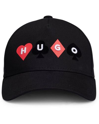BOSS by HUGO BOSS Cap aus Baumwoll-Twill mit Spielkarten-Logo - Schwarz