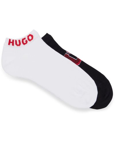 HUGO Two-pack Of Ankle-length Socks - Black
