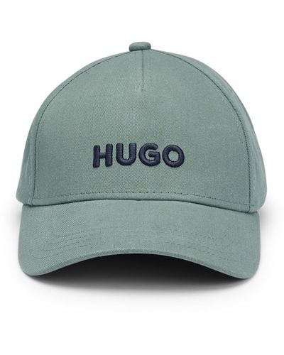 HUGO Cap aus Baumwoll-Twill mit Logo-Stickerei und Snapback-Verschluss - Grün