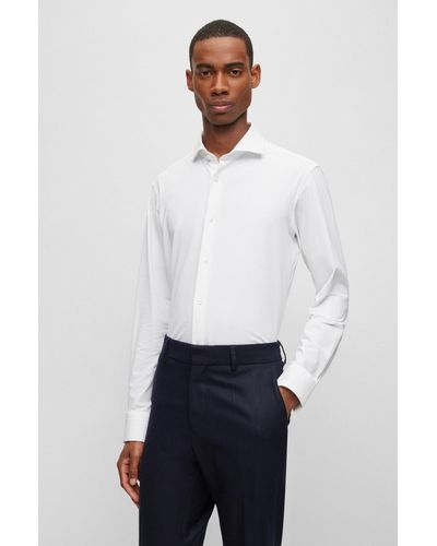 BOSS by HUGO BOSS Regular-fit Shirt In Structured Performance