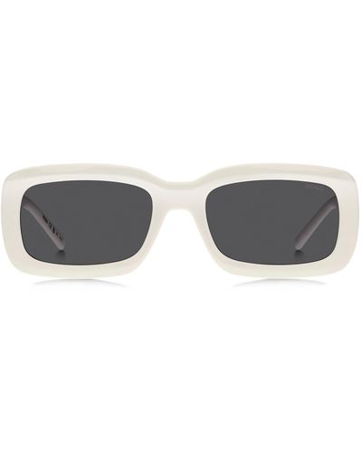 HUGO Weiße Sonnenbrille mit Stack-Logo an den Bügeln - Mehrfarbig