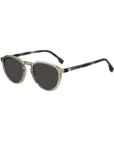 BOSS Translucent-effect Sunglasses With 360° Hinges - Black