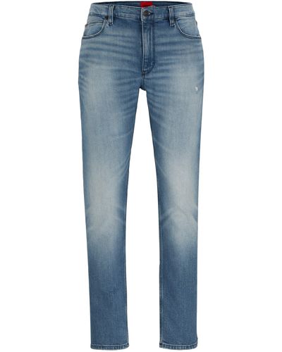 HUGO Blaue Extra Slim-Fit Jeans aus bequemem Stretch-Denim