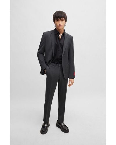 HUGO Extra-slim-fit Suit In A Performance-stretch Blend - Black