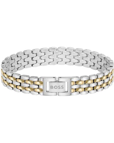 BOSS Multi-link Bracelet With Two-tone Design - White