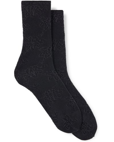BOSS Two-pack Of Short Socks In Lace - Black