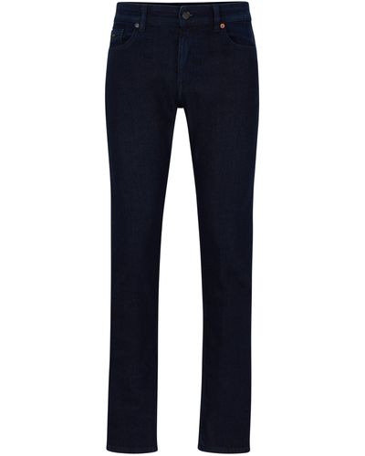 BOSS Slim-fit Jeans Van Blauw Comfortabel Stretchdenim
