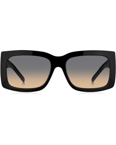 BOSS Signature-stripe Bio-acetate Sunglasses With Large Temple Logo - Black