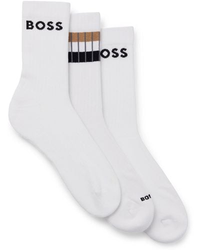 BOSS Three-pack Of Socks - White