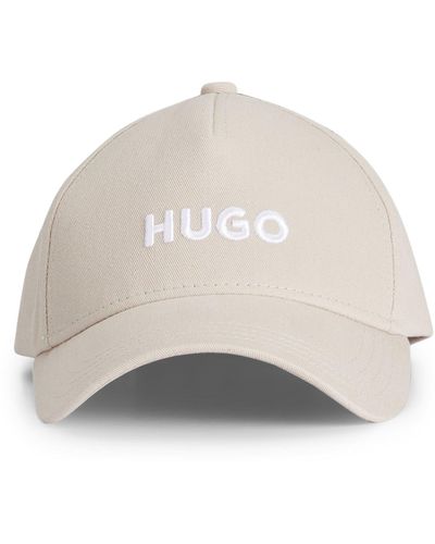 HUGO Cap aus Baumwoll-Twill mit Logo-Stickerei und Snapback-Verschluss - Weiß