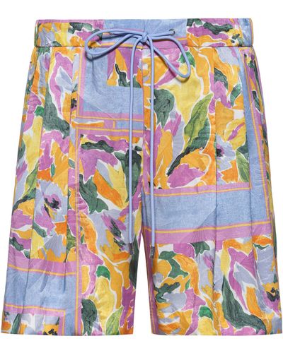 HUGO Relaxed-Fit Shorts mit dem Print der neuen Saison - Mehrfarbig