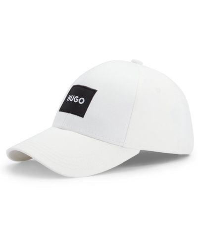 HUGO Cotton-twill Cap With Logo Label - White