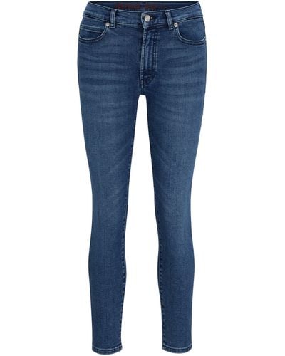 HUGO Extra Slim-Fit Jeans aus blauem Super-Stretch-Denim