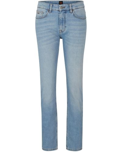 BOSS Hellblaue Slim-Fit Jeans aus bequemem Stretch-Denim