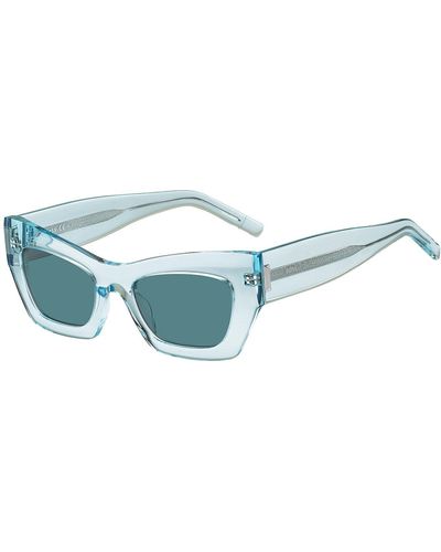 BOSS Blue-acetate Sunglasses With Signature Hardware