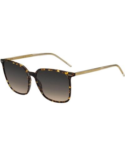 BOSS Horn-acetate Sunglasses With Lasered Branding - Black
