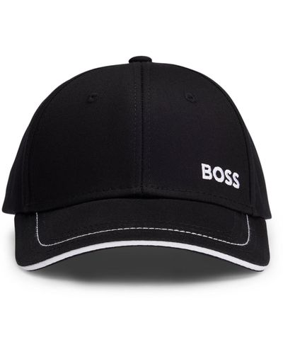 BOSS by HUGO BOSS Cap aus Baumwoll-Twill mit Logo-Detail - Schwarz