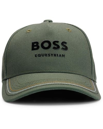 BOSS Equestrian Cap With Logo - Green