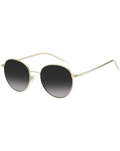 BOSS Round-frame Sunglasses In Lightweight Titanium - Metallic