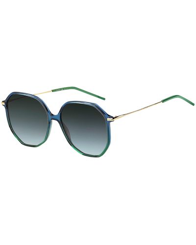 BOSS Tubular-temple Sunglasses With Blue-green Frames