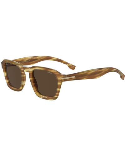 BOSS Limited-edition Italian-crafted Sunglasses In Patterned Acetate - Brown