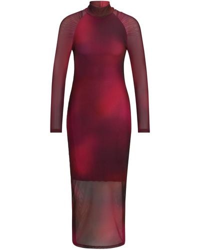 HUGO Jersey-Kleid NORTENSIS Slim Fit - Rot