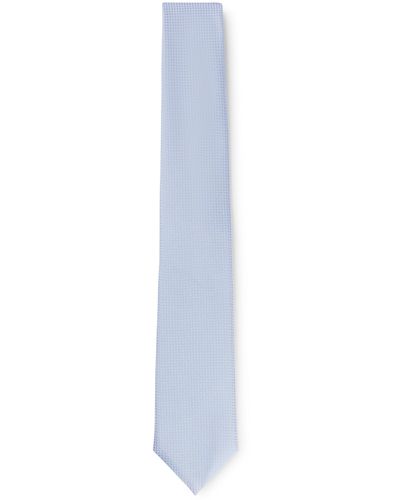 BOSS by HUGO BOSS Krawatte aus Seiden-Mix mit durchgehendem Jacquard-Muster - Weiß